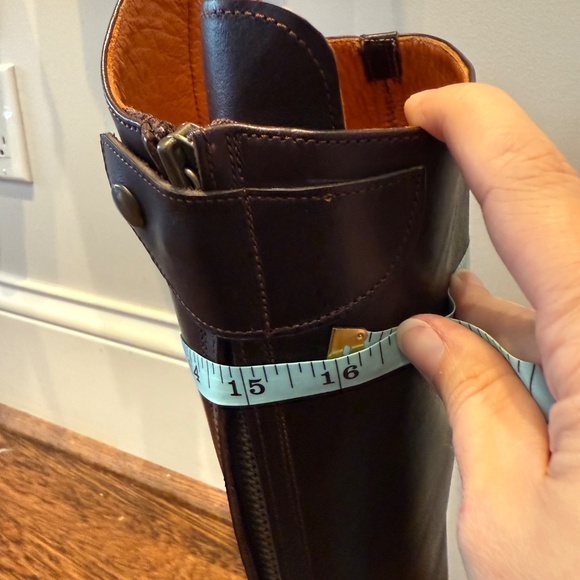 Tall leather wide calf polo riding boots size 38 - Picture 5 of 8